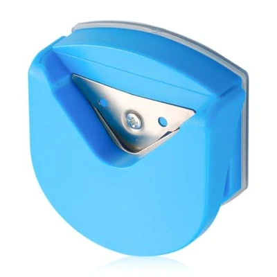 Image of Lotsdonxia Corner Rounder Punch 4mm Portable Round Cutter for Cards, Photos, Postcards, Scrapbooking, and DIY Projects (Blue)