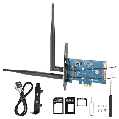 Image of VBESTLIFE PCIE Wi Fi Card, Wireless Dual Band Adapter with SIM Card Holder Mini PCI E to 1X Network Peripheral