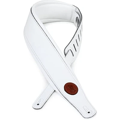 Image of Levy&#039;s Leathers Mss2 wht Garment Leather Guitar Strap White