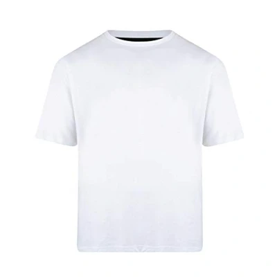 Image of KAM New Mens Big King Sizes Basic Plain Crew Neck T Shirt Tee White 8XL