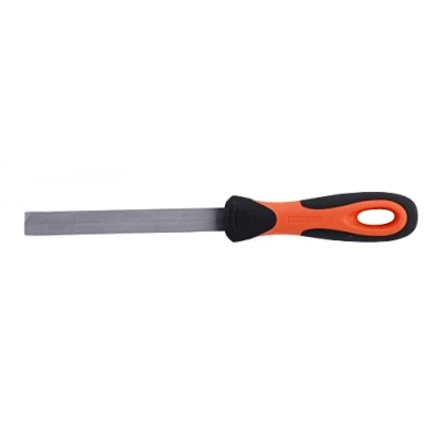 Image of Bahco 4 272 05 3 2 &quot;Wasa&quot; Cut Double Edge Saw File with Handle, Grey/Black/Orange, 125 x 16 mm