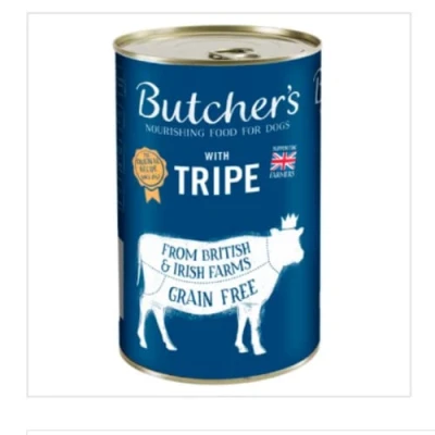 Image of Butcher&#039;s Tripe Wet Dog Food Tin 1200g x 6 Tins