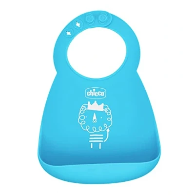 Image of CHICCO Silicone Bibs Blue