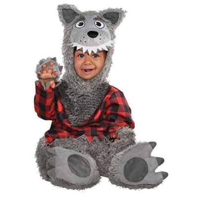 Image of amscan 9902584 Baby Cute Wolf Halloween Fancy Dress Costume Age: 1 2 Years