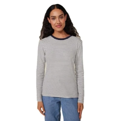 Image of Petit Bateau ML COL ROND women&#039;s in Marine