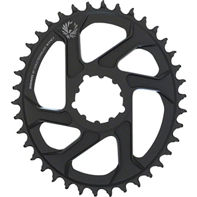 Image of SRAM Chain Ring X Sync 2 Oval 38T Direct Mount 3mm Offset Boost Alum Eagle Black: Black