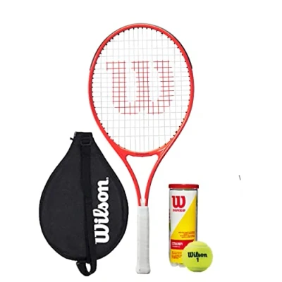 Image of Wilson Federer 25&quot; Junior Tennis Racket &amp; 3 Balls