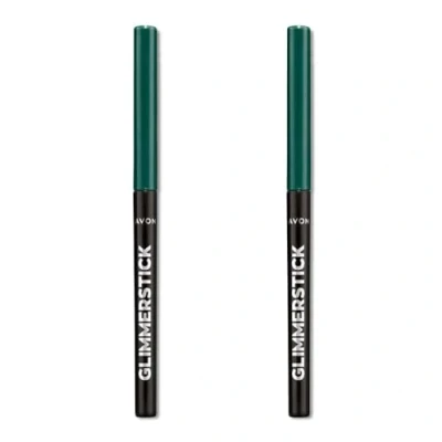 Image of 2 x Avon Glimmerstick Waterproof Eyeliner EMERALD no need to sharpen