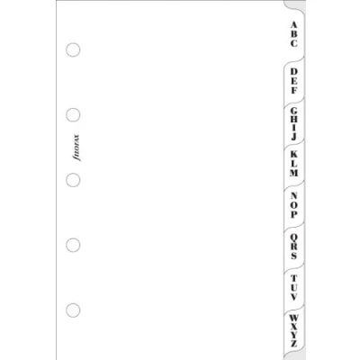 Image of Mini A Z index white 3 letters