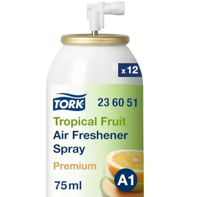 Image of Tork Tropical Fruit Air Freshener Spray A1, Fresh Scent, 12 bottles, 236051