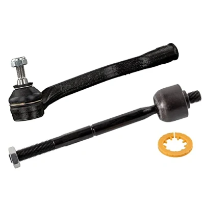 Image of 485202710R, 485202710RS1 Tie Rod FEBI BILSTEIN 39823 Front Axle Left with lock nuts without taper plug RENAULT: MEGANE 3, 3 Grandtour