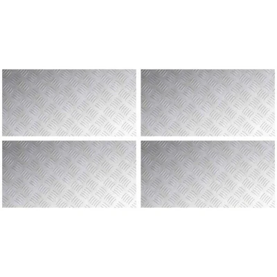 Image of vidaXL Aluminum Checker Plates 4 pcs Anti Slip 80x40 cm