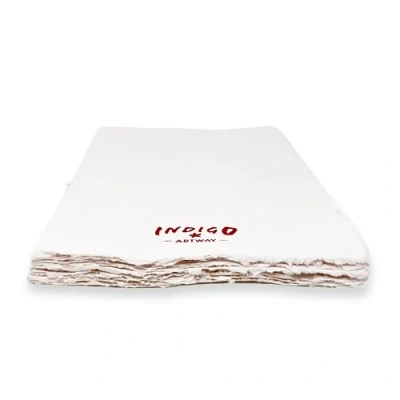 Image of Artway Indigo Cotton Rag Paper Sketchbook Block A4 Natural White 60 Sides/30 Pages of 200gsm Mid Texture 100%