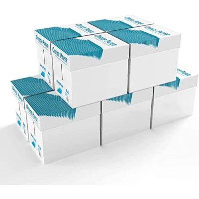 Image of indigo Office Paper Box of A4 White Printer Copier 5 Reams 500 (80gsm) Multifunction Laser Inkjet (50, A4) 10 Boxes