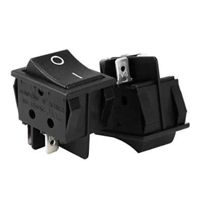 Image of sourcingmap DPST 4Pin 2 Position I/O Boat Rocker Switch Black AC 20A/125V 22A/250V