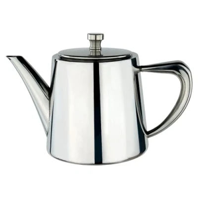 Image of Café Olé DW 013 Derwent Teapot, Stainless Steel, 13oz (330ml), 1 Cup, Mirror Polished