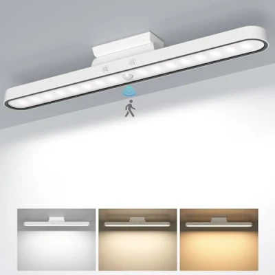 Image of Under Cabinet Kitchen Lights, 6000K Dimmable Wireless Motion Sensor Wall USB C 2500mAh Rechargeable Battery Operated LED Lights Indoor for Kitchen, Cupboard, Wardrobe, Stair and Mirror