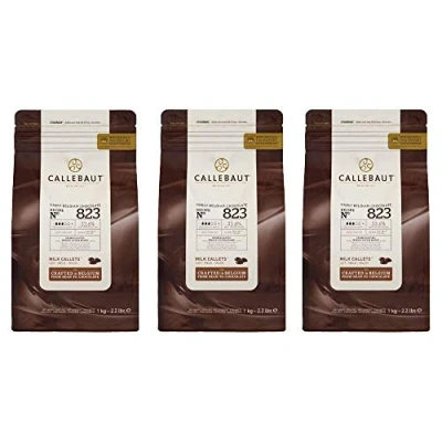 Image of Callebaut 33.6% Milk Chocolate Chips (callets) 3 x 1kg Bundle