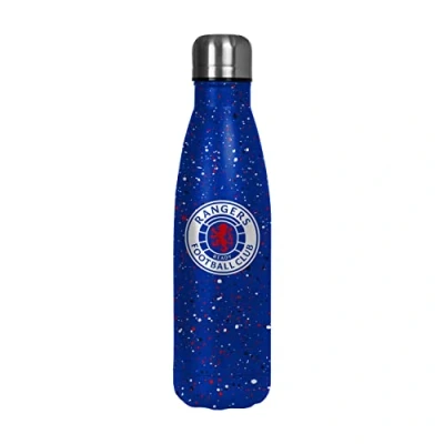 Image of FOCO Officially Licensed Rangers FC Football Paint Splatter 500ml Reusable Water Bottle