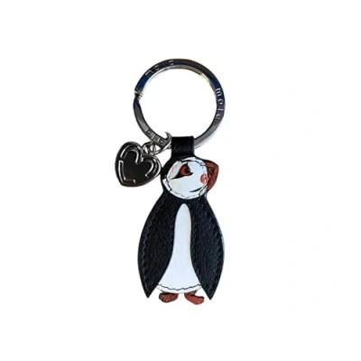 Image of Mala Leather Puffin Keyring (Black)