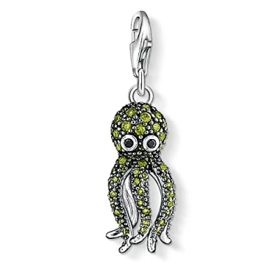 Image of Thomas Sabo Women Charm Pendant Octopus Club 925 Sterling Silver 1047 051 6