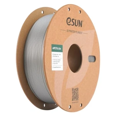 Image of eSUN PETG Filament 1.75mm, High Toughness Filament, 1KG Spool (2.2 LBS) 3D Printing for Printers,Solid Silver