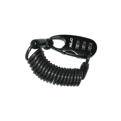 Image of XLC Unisex Adult LO L05 Scareface Combination Coiled Cable Lock Black 1200mm