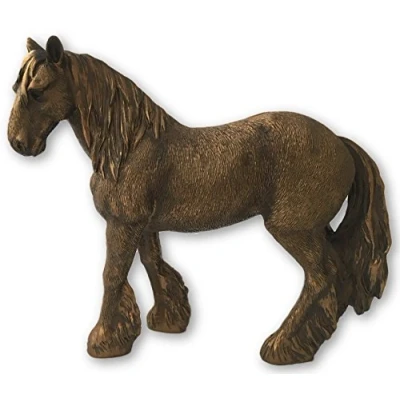 Image of The Leonardo Collection Reflections Bronzed Shire Horse Ornament, Resin, 16x6x14cm, LP41952
