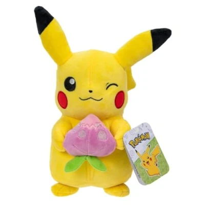 Image of Jazwares Pokémon peluche Pikachu with Pecha Berry Accy 20 cm, Black