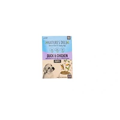 Image of Natures Deli Puppy Wet Dog Food, Duck and Chicken With Brown Rice Sage, Natural Complete Junior Food Trays, 7 x 400g
