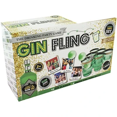Image of PMS 331058 Gin Fling Drinking Game Printed 16pcs