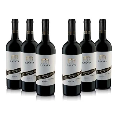 Image of Villa Lanata Piemonte Doc Rosso Italian Red Dry Wine 6x750 ml