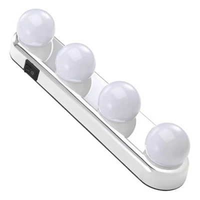 Image of GEEZY Stick On Vanity Lights for Mirror Battery Powered, Cordless, Easy Setup Hollywood Style LED Makeup Dressing Table, Bathroom, Vanities Great Makeup, Grooming, Shaving