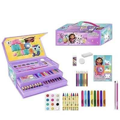 Image of CERDÁ LIFE&#039;S LITTLE MOMENTS Unisex Kid&#039;s Gabby&#039;s Dollhouse Colouring Box Pencil case, Multicolor, Standard