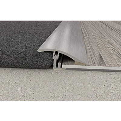 Image of Carpet to Tile/Wood/Laminate LVT/Vinyl/Flooring Transition Door Strip Bar Joins A Gap Angle Vinyl Flooring by FloorPro