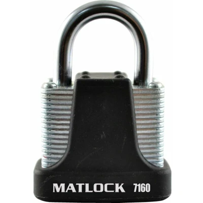 Image of Matlock Strong Black Steel Keyed Alike Padlock 40mm