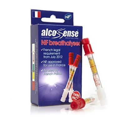 Image of Global Accessories Alcosense NF (French Law) twin pack breathalyzers Tester for Vehicle Driver