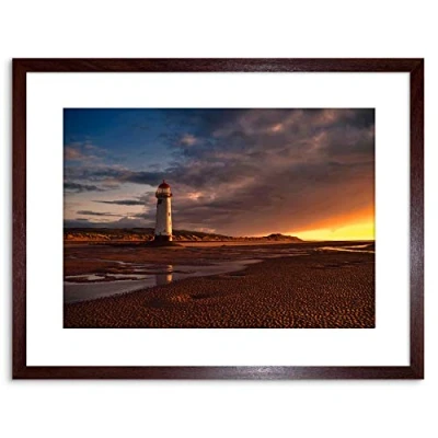 Image of Wee Blue Coo PHOTO LANDSCAPE LIGHTHOUSE TALACRE WALES FRAMED ART PRINT POSTER F97X12228