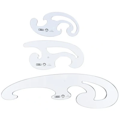 Image of M + R 770830030 Burmester Curves Set of 3, Smoke Grey