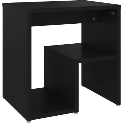 Image of vidaXL Bedside Cabinet Black 40x30x40 cm Engineered Wood