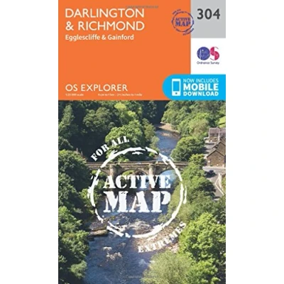 Image of Explorer Active 304 Darlington &amp; Richmond Map With Digital Version