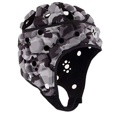 Image of Body Armour Ventilator Headguard Rugby Head Protection Scrum Cap (Medium Boys, Camo Black)
