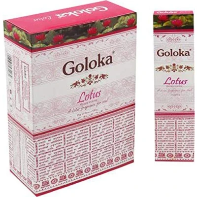 Image of ABN Fashion Goloka Lotus Sticks Incense Natural Fragrance Hand Rolled Indian Agarbatti Pack of 12