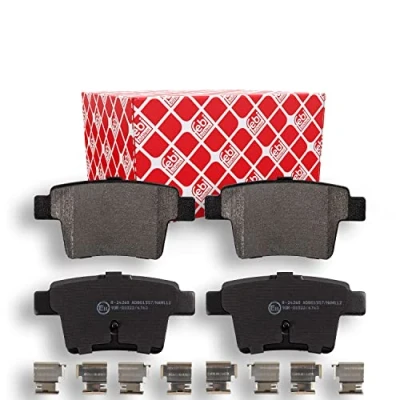 Image of 5F9Z2200AA Brake pad set FEBI BILSTEIN 16571 Rear Axle excl. wear warning contact with fastening material attachment FORD: MONDEO 3