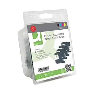 Image of Q Connect Remanufactured Inkjet Cartridges Multi Pack Compatible with Brother Models, 16 ml Black/Cyan/Magenta/10 Yellow