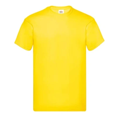 Image of Fruit of the Loom Men&#039;s Original T. T Shirt, Yellow, XX Large