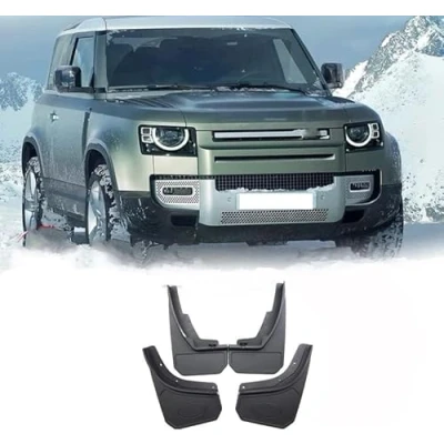 Image of 4 Pcs Car Mud Flaps for Land Rover Defender 90 110 L663 2020 2023, Front/Rear Wheel Mudflaps Splash Guards Mudguards Full Protection Fender