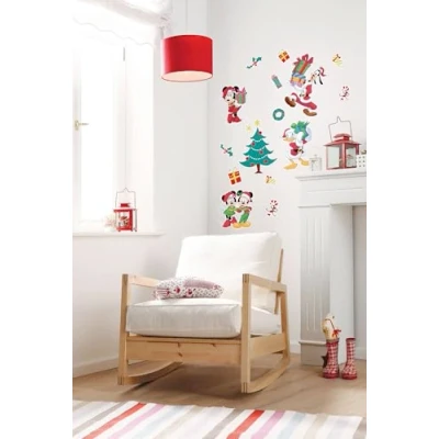 Image of Disney Deco Stickers by Komar Mickey Christmas Presents Size: 50 x 70 cm 17 Pieces Wall Sticker, Children&#039;s Room Decoration