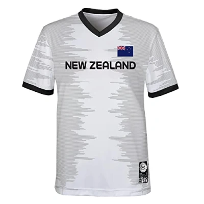 Image of Official 2023 Women&#039;s Football World Cup Adult Team Shirt, New Zealand, White, Medium
