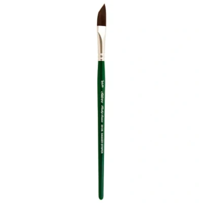 Image of Silver Brush Limited 2512S3/8 Ruby Satin Dagger Striper for Fluid and Flow Acrylics, Size 3/8 Inch, Short Handle